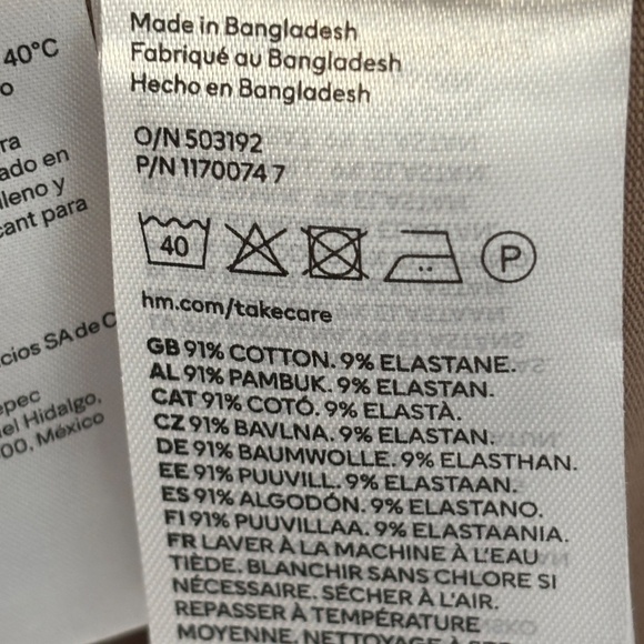 H&M Bodycon Dress NWT Beige Size M - Picture 4 of 4